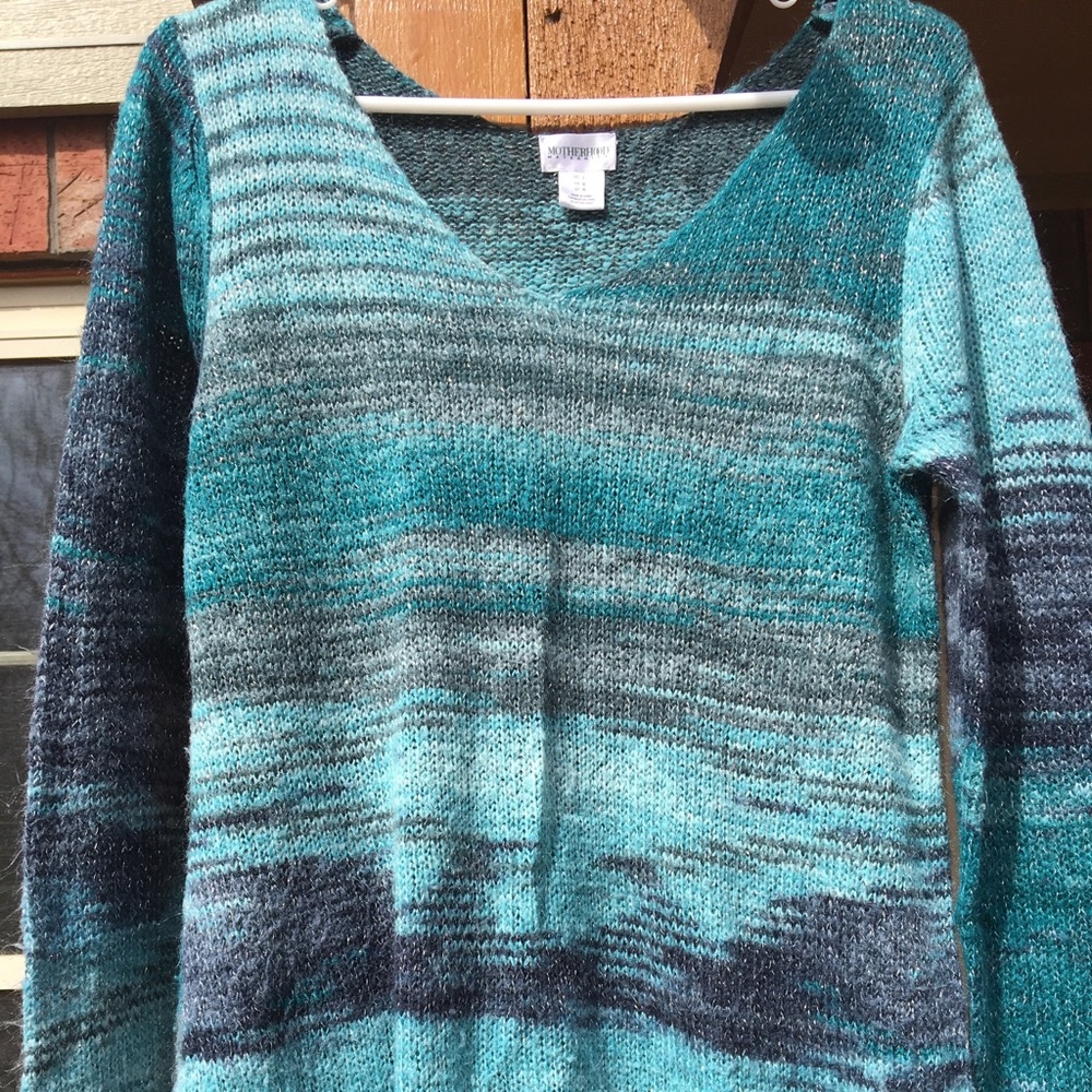 Sweater Large green w silver